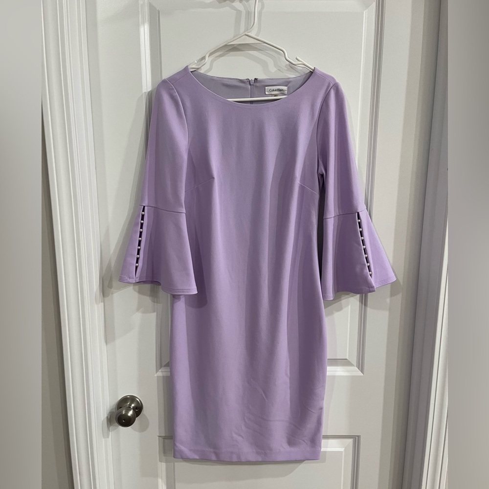 Calvin Klein Lilac Mid Sleeve Dress